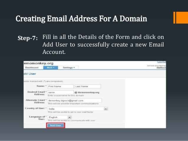 Creating Email Address For A Domain Name How To Guide