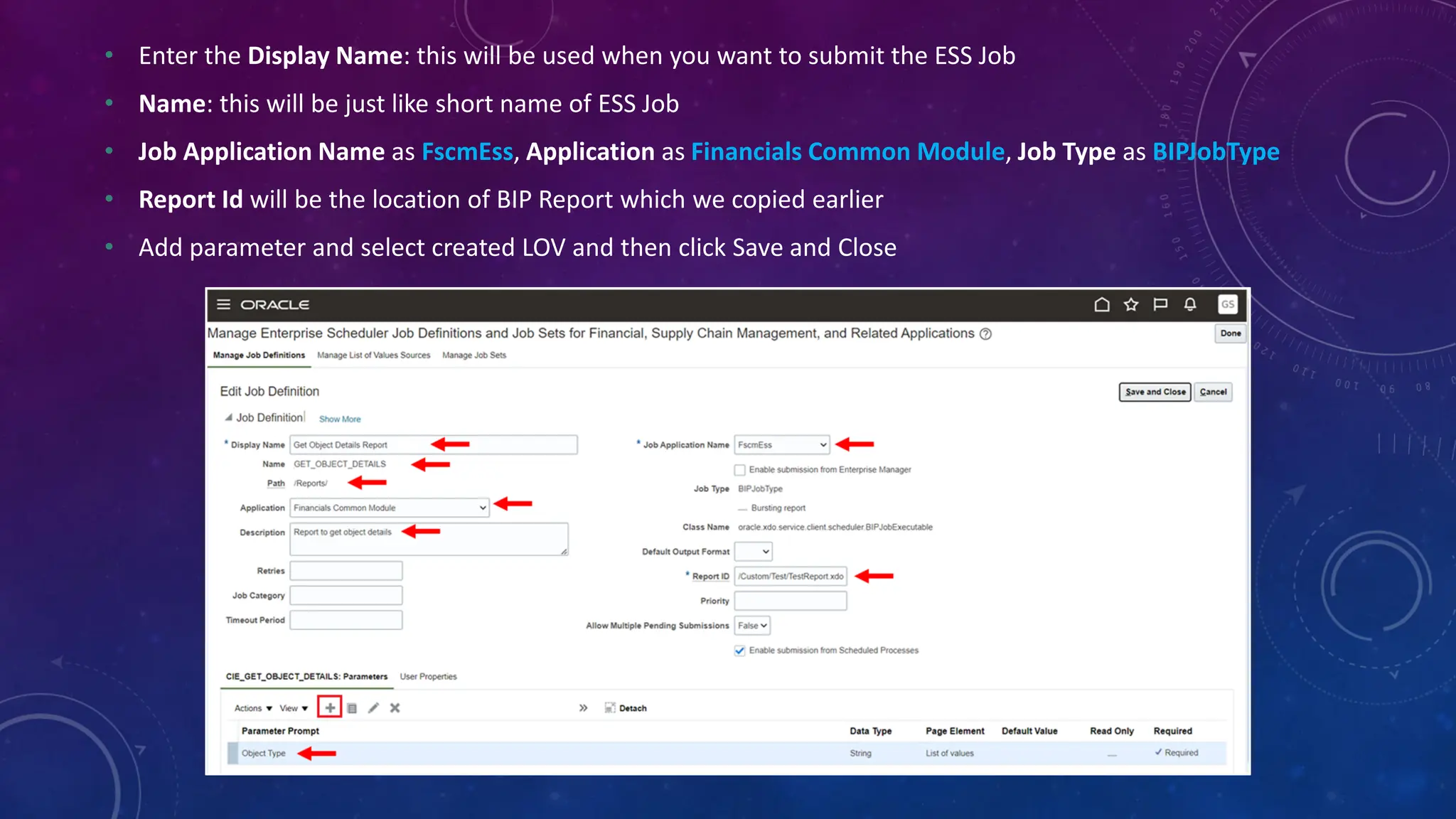 Ess Jobs Creating ESS Jobs for Oracle Fusion BIP Reports | PDF