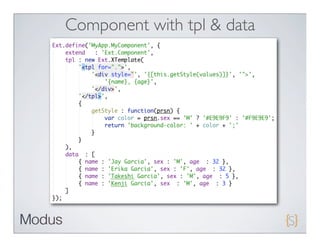 Component with tpl & data
 