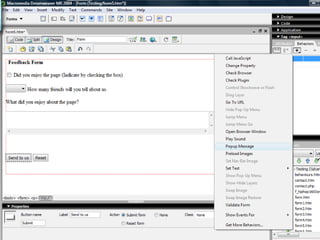 Add a pop up Behaviour to Submit Button 