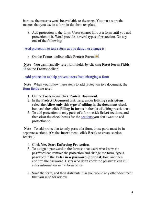 how to insert check box word 2003