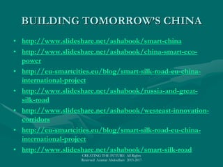 Project RUSSIA XXI: Intelligent SuperpowerProject RUSSIA XXI: Intelligent Superpower
• Проект «РОССИЯ XXI» нацелен на глобальное социально-технологическое лидерство России в 21
веке.
• Он обеспечивает интегрированное эффективное управление всеми социально-экономическими
ресурсами страны:
• природно-ресурсным капиталом
• человеческим капиталом
• производственным капиталом
• инновационным капиталом
• инвестиционным капиталом
• цифровым капиталом.
• Проект «РОССИЯ XXI» оптимизирует организацию народного хозяйства: его отраслевую,
функциональную и территориальную структуру, разумное пространственное расселение и
концентрацию устойчивого производства.
• Проект «РОССИЯ XXI» создает инновационные производства, учитывая интересы общества и
государства, природные условия и ресурсы, энергию и экологию, географию, транспорт, плотность
населения, трудовые ресурсы, и наличие потребителя.
• Проект «РОССИЯ XXI» обеспечивает новое качество жизни населения, высокий уровень
человеческого развития и социальное единство.
• Инициатива размещена на голосование на сайте РОИ (www.roi.ru). Ссылка -
https://www.roi.ru/poll/?author=502061 (Поделитесь ссылкой на инициативы с друзьями в
социальных сетях).
• Азамат Абдуллаев, Проект «Россия 21». Интеллектуальная Держава, Москва, 2016 ; ISBN 978-5-600-01518-0 http
://bookz.ru/authors/azamat-abdullaev/proekt-r_584/page-4-proekt-r_584.html
• SMART World: http://www.worldxxi.com/SMART World: http://www.worldxxi.com/
CREATING THE FUTURE All Rights Reserved Azamat Abdoullaev 2013-2017
 