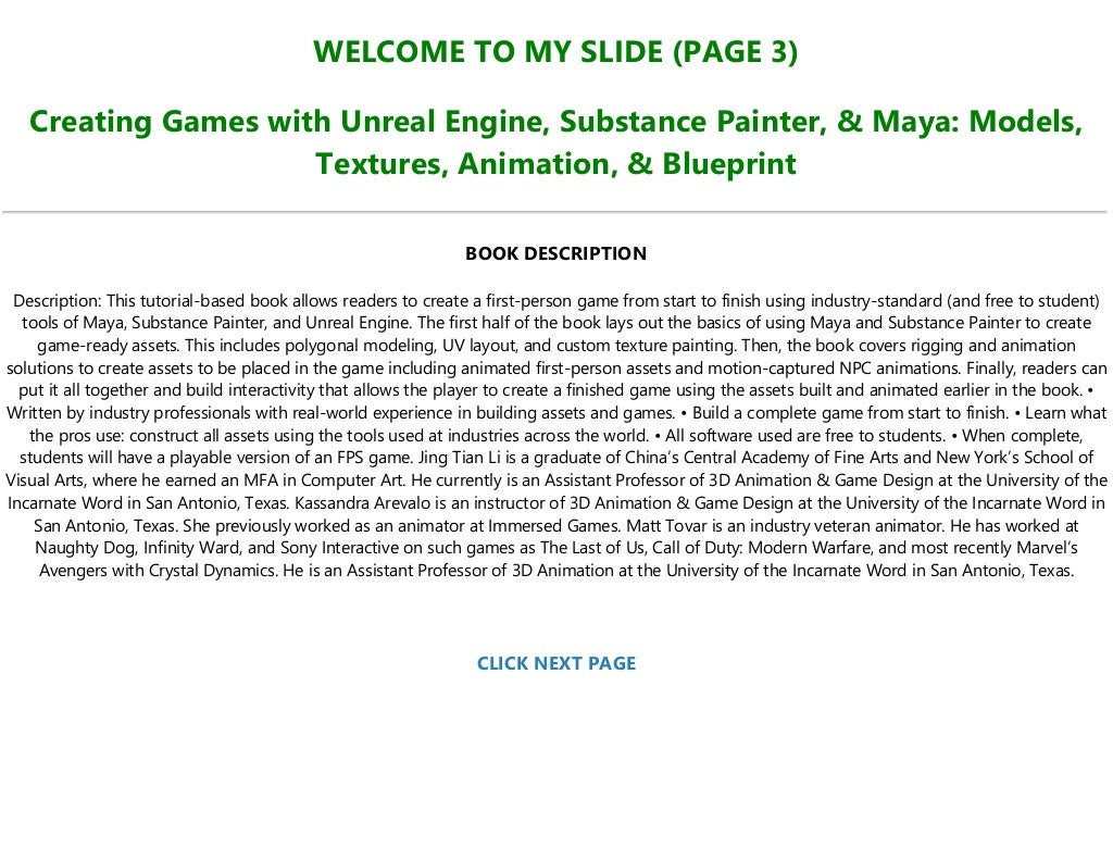  PDF EPub Creating Games With Unreal Engine Substance Painter