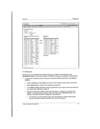 Creating groups in gradebook