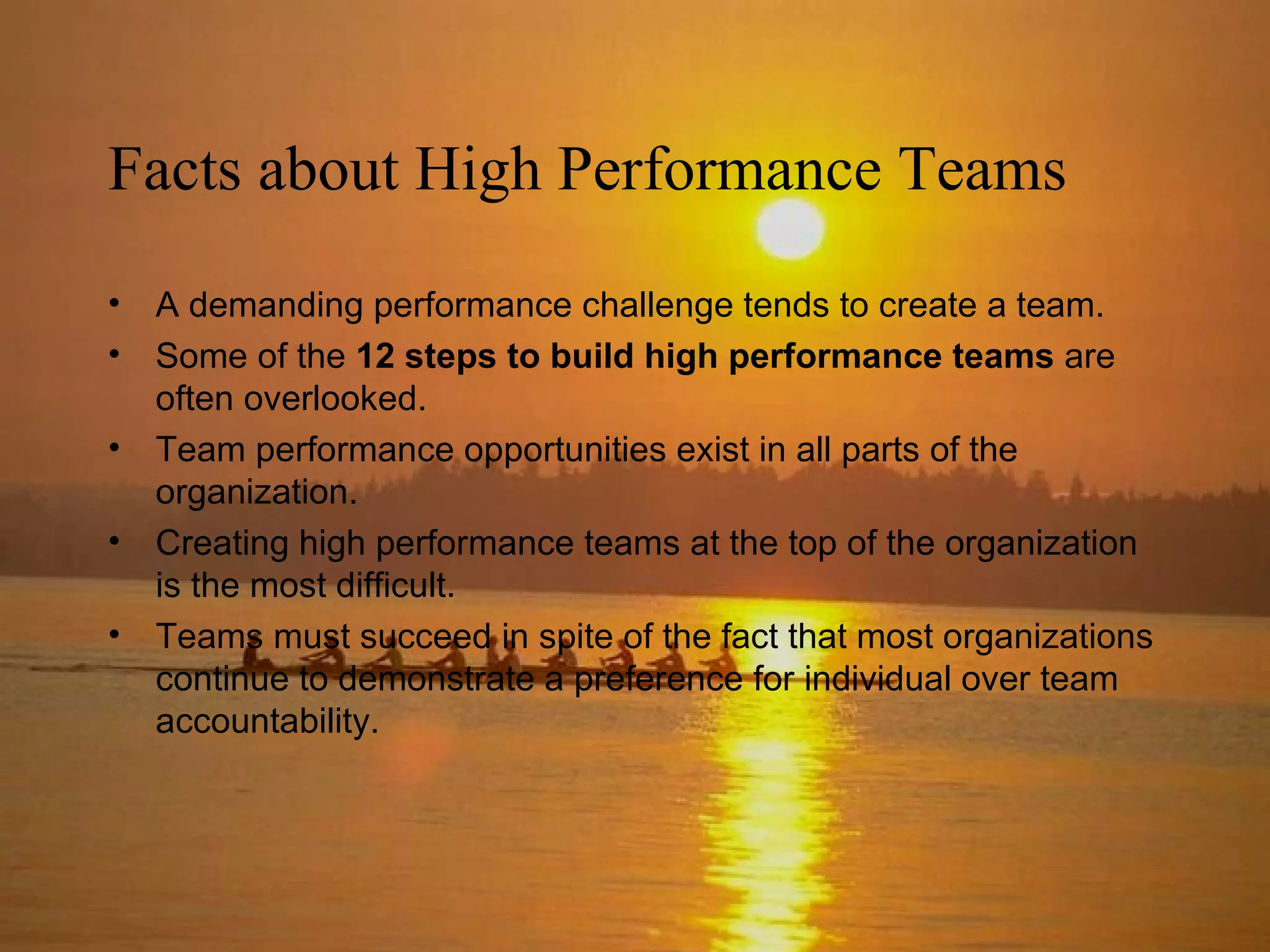 Creating High Performance Teams | PPT