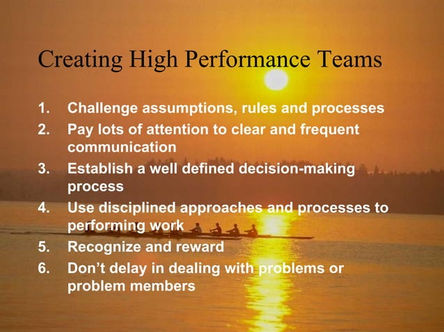 Creating High Performance Teams | PPT