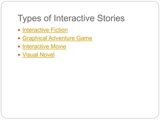 Creating interactive stories | PPTX