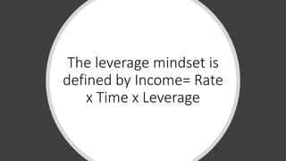 The Concept Of Leverage. The Power To Get You More Time And Financial ...
