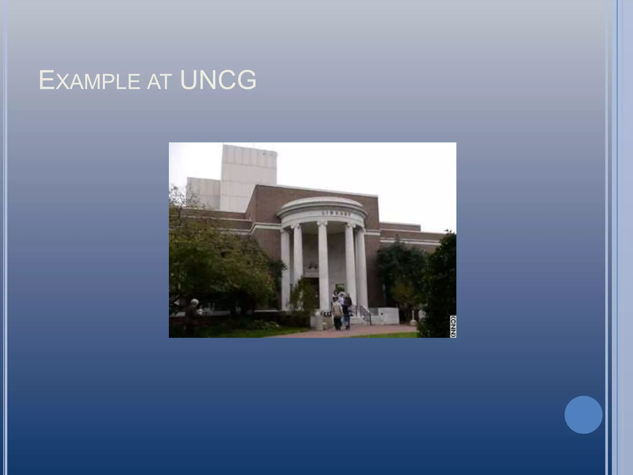 Example at UNCG