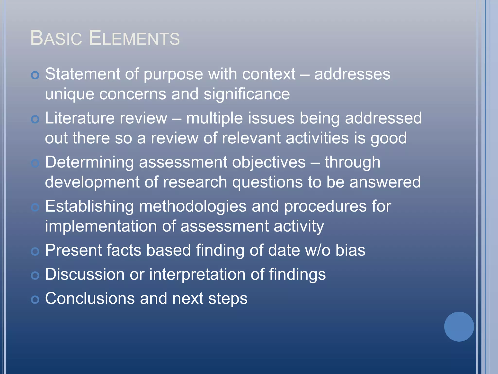 Role of Library SpaceA Learning EnvironmentTransformational character of intentional learningKnowledge transformationLibrary as facilitator:Environment design – comfort and aesthetics Nurturing relationships – staff and/or peersFoster self-directed learningCreations of “new” knowledgeSafe and non-threatening Bringing together readers and booksCollection buildingSpace for reflecting and contemplation Third place use of spaceInformation ConsultingAccess to information“Gateway “ for locating informationRetrieval and communicationsSocial and technological networks“archive” or preserve resources