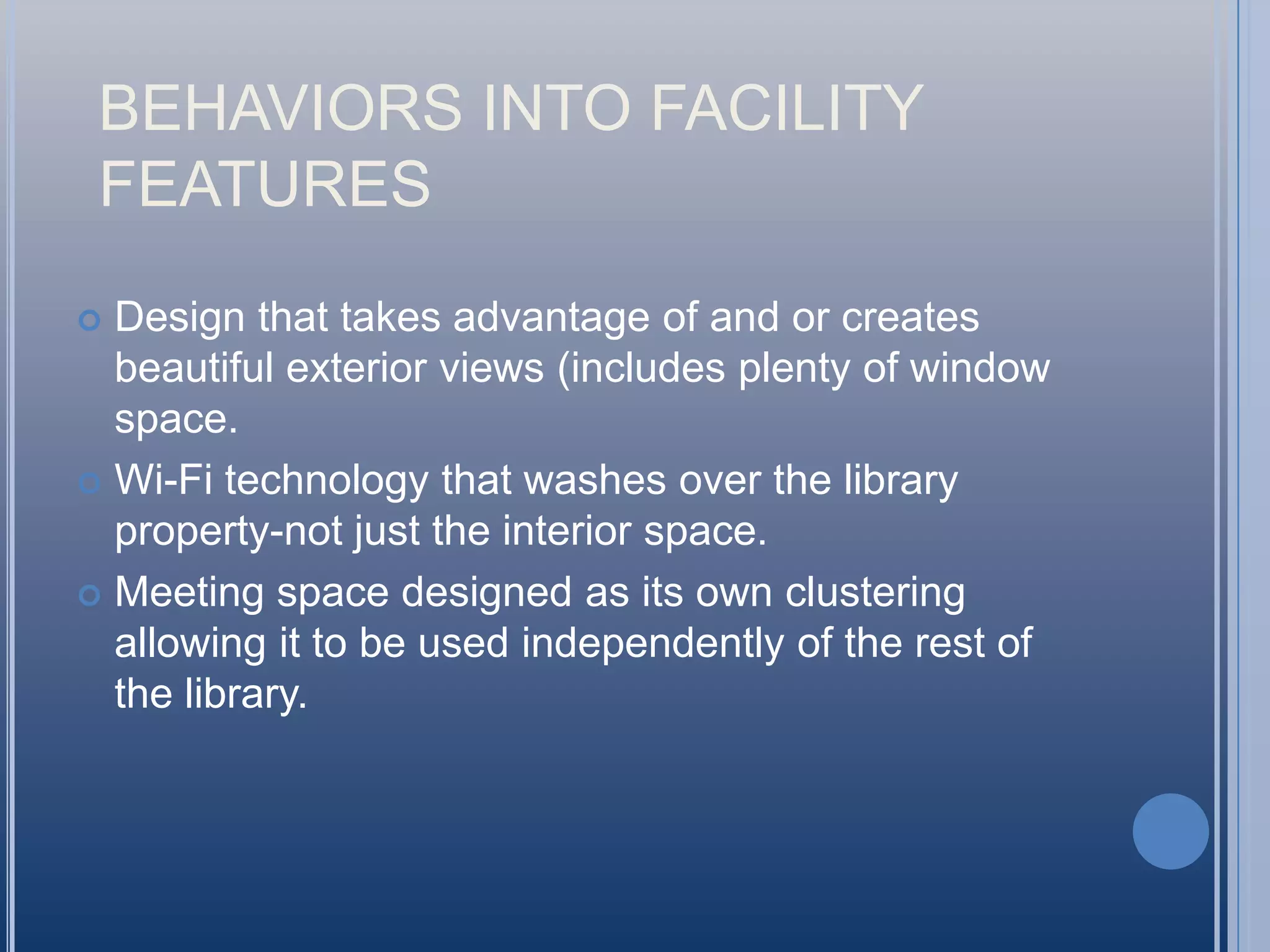 PUBLIC LIBRARY FACILITIES DESIGN CONSIDERATIONSOffered By Philip CherryOnslow County Public Library Director 