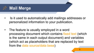 Creating mail merge | PPTX