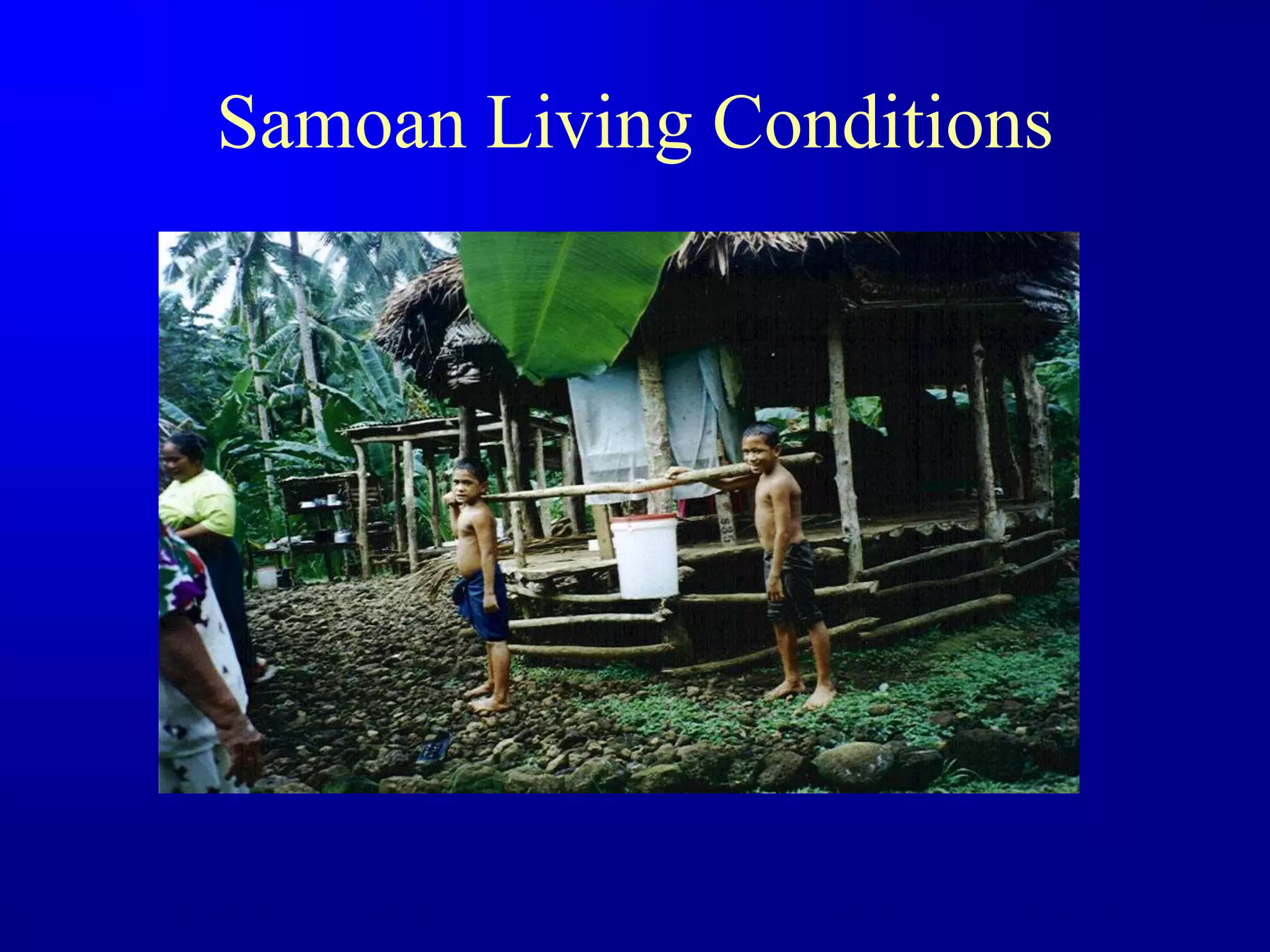 Samoan Living Conditions
 