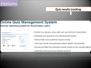 Features Quiz results tracking 