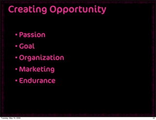 Desinging Your Future: Creating Opportunity