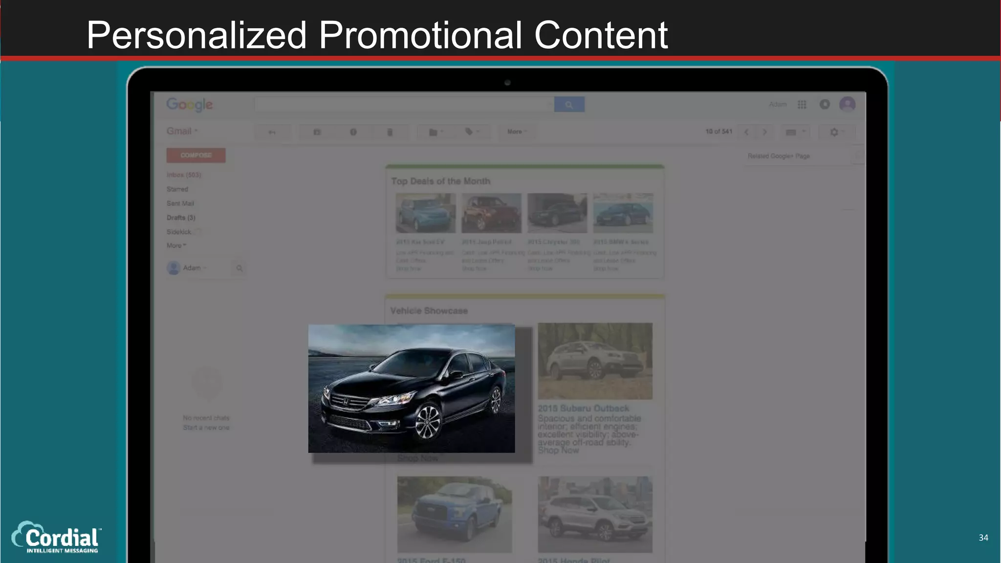 34
Personalized Promotional Content
 