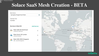 ©Solace | Proprietary & Confidential
55
Solace SaaS Mesh Creation - BETA
 