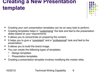 Creating PowerPoint templates | PPT