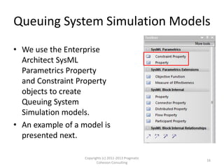 Creating queuing system simulations with enterprise architect sysml ...