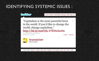 IDENTIFYING SYSTEMIC ISSUES :	

 