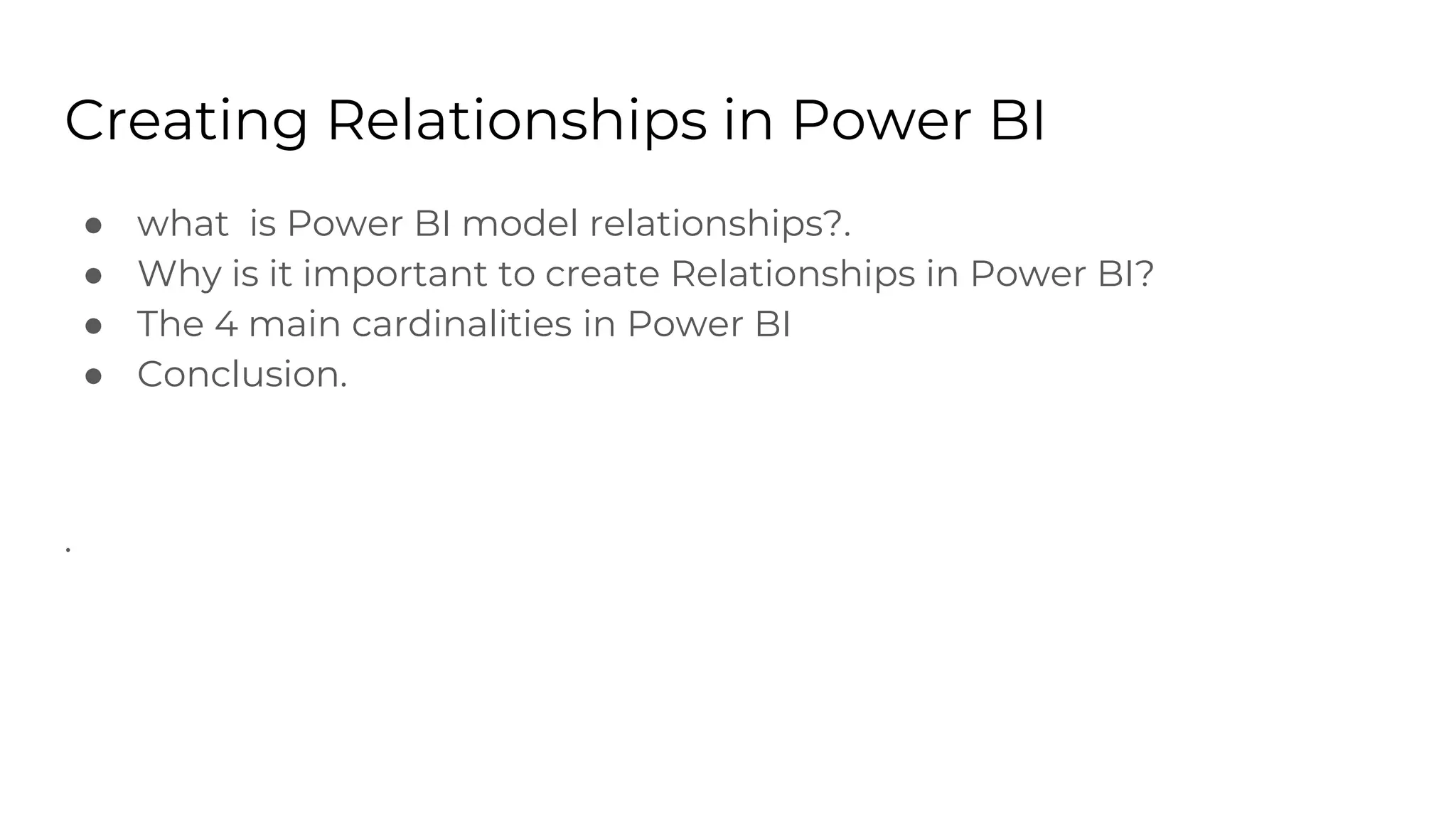 Creating Relationships In Power Bi