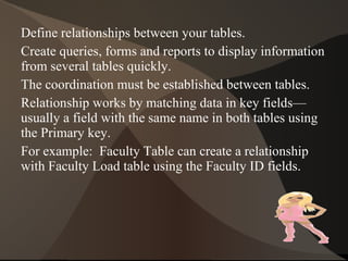 Click  New , with the Tables tab active in the database window. 