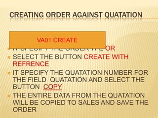 Creating sales documnt with refrence | PPTX