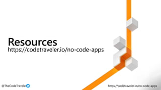 Resources
https://codetraveler.io/no-code-apps
 