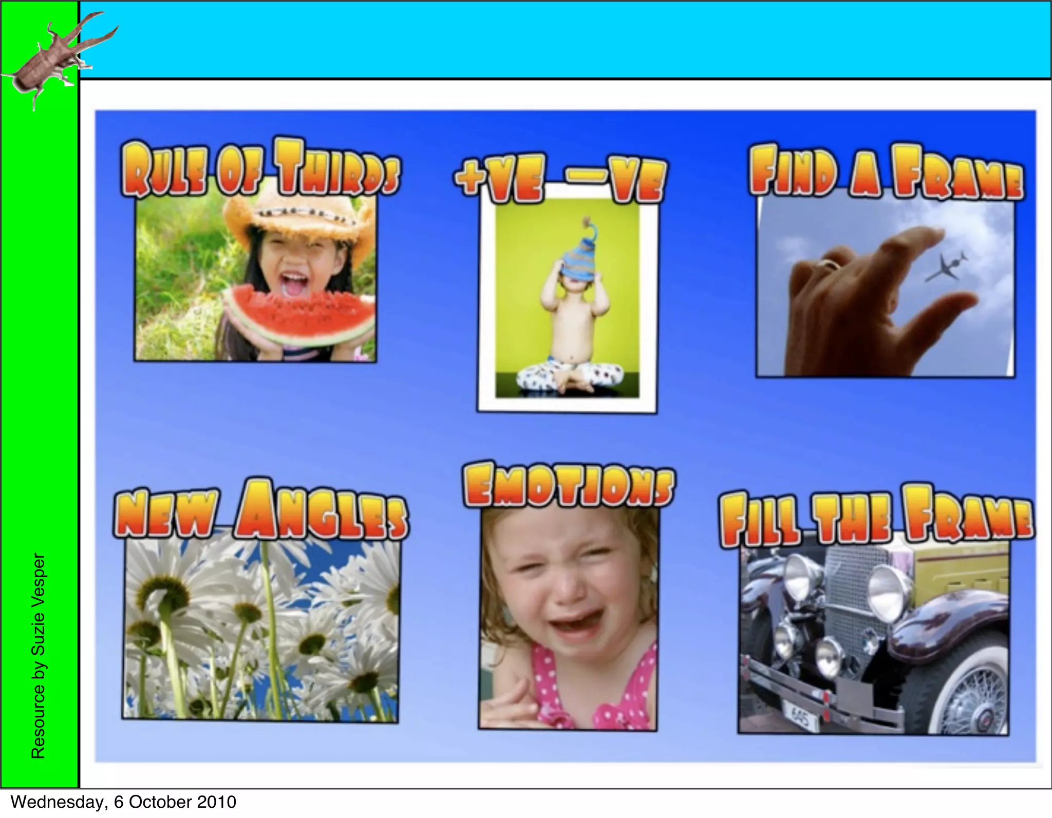 Resource by Suzie Vesper




Wednesday, 6 October 2010
 