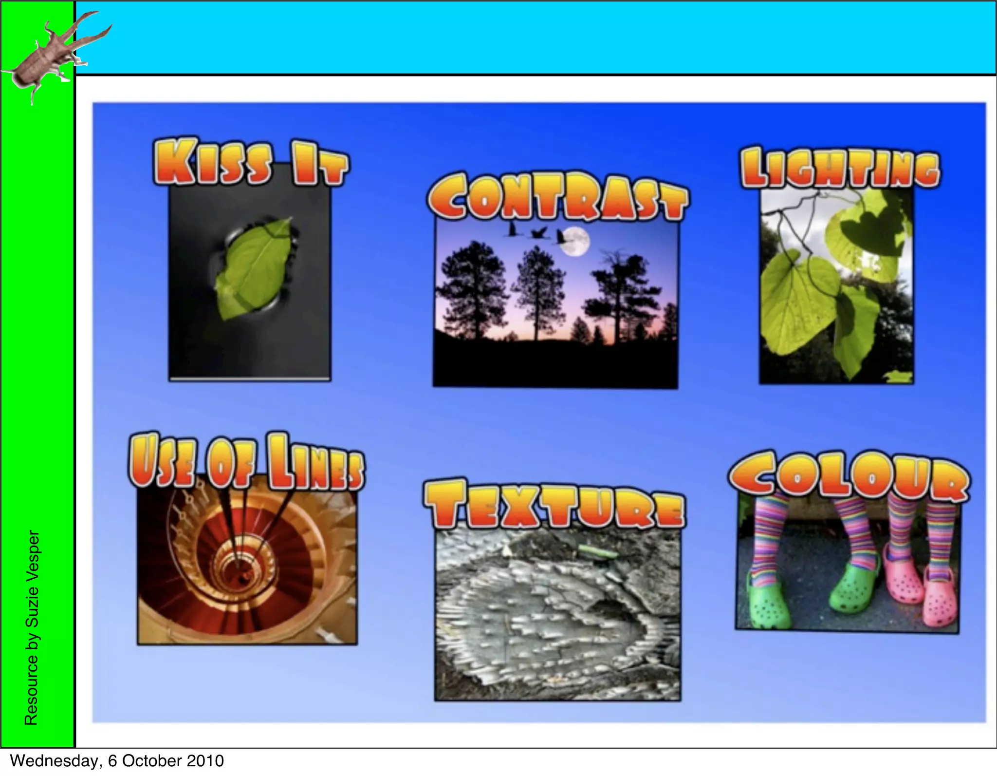 Resource by Suzie Vesper




Wednesday, 6 October 2010
 