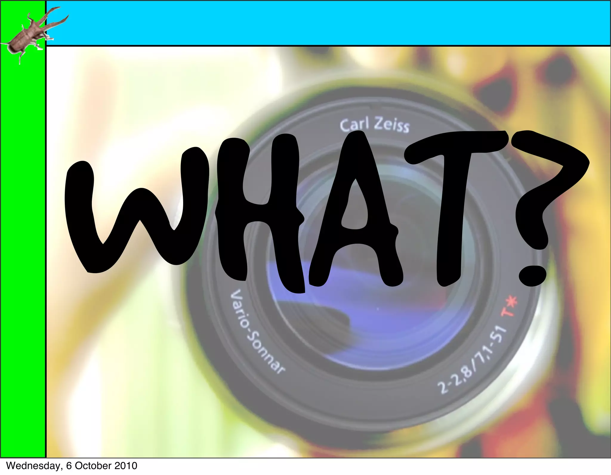 WHAT?
Wednesday, 6 October 2010
 