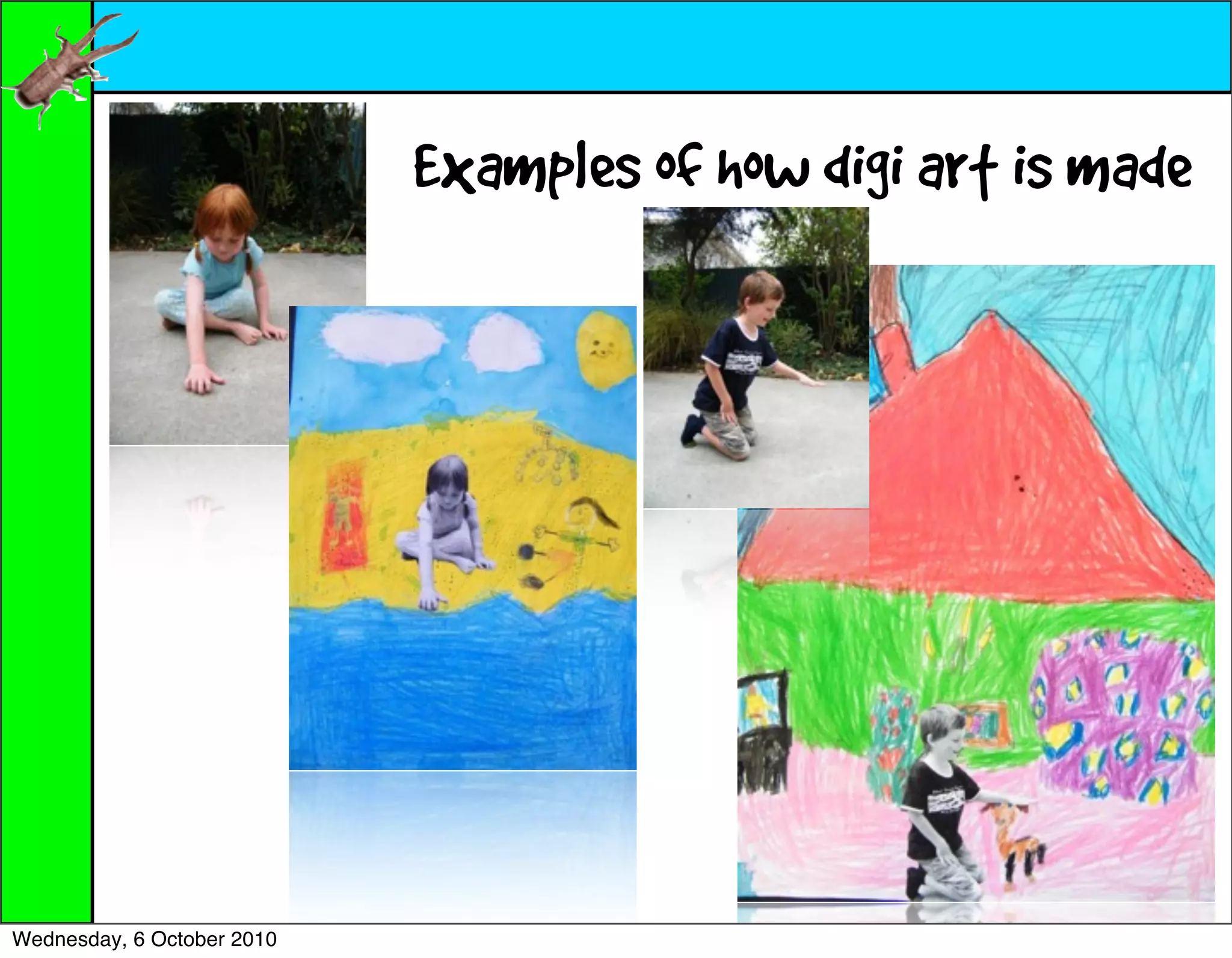 Examples of how digi art is made




Wednesday, 6 October 2010
 