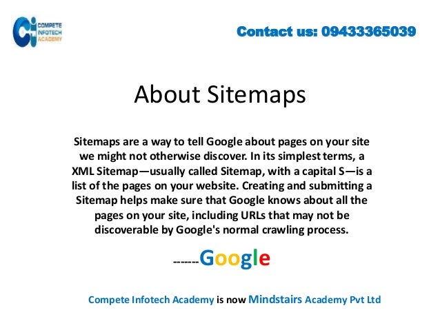 how to create an xml sitemap is an important topic of seo training in