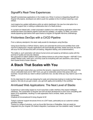 Creating Smart Web Apps with Angular & C# | PDF
