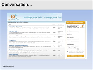 Conversation…
Click to edit Master title style




 Twitter: @pgillin
 