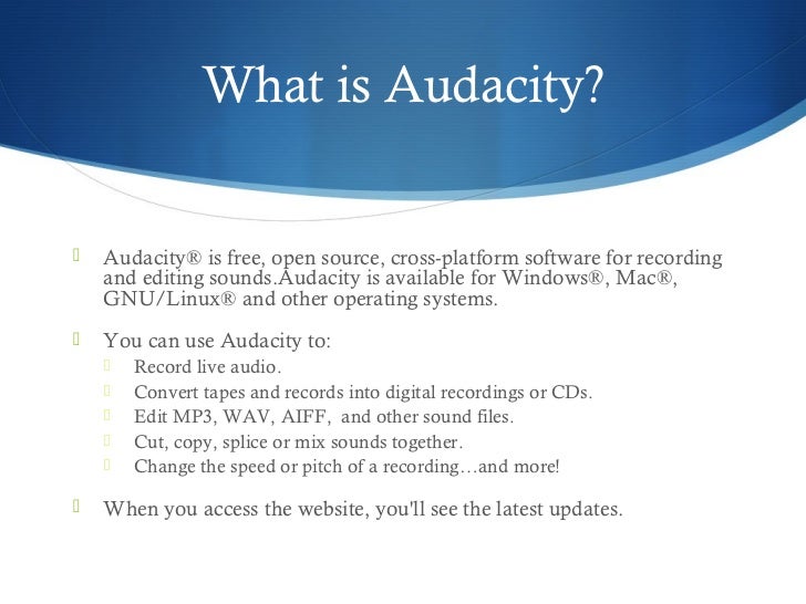 Creating sound files with Audacity