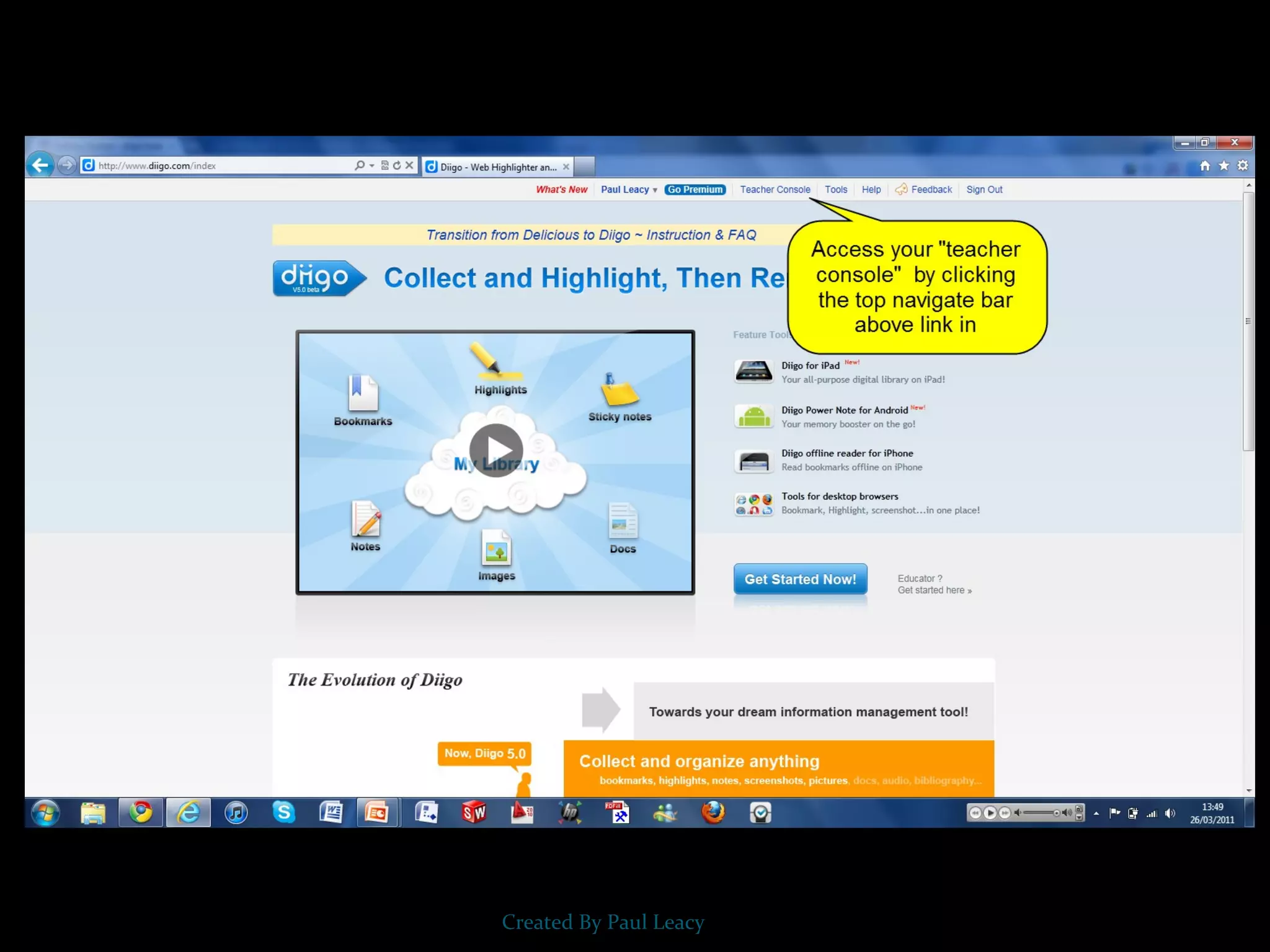 Creating student accounts (diigo)