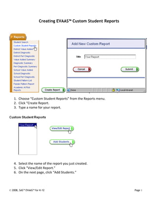 Creating Student Reports | PDF