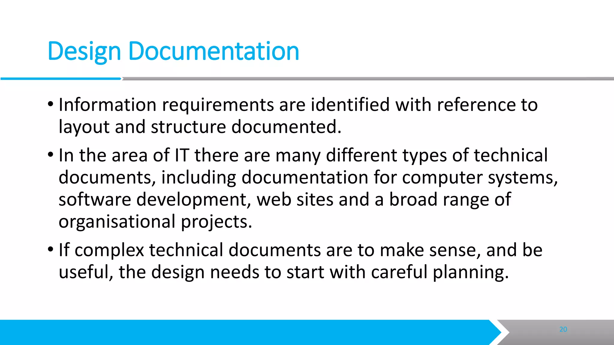 Creating technical documents
