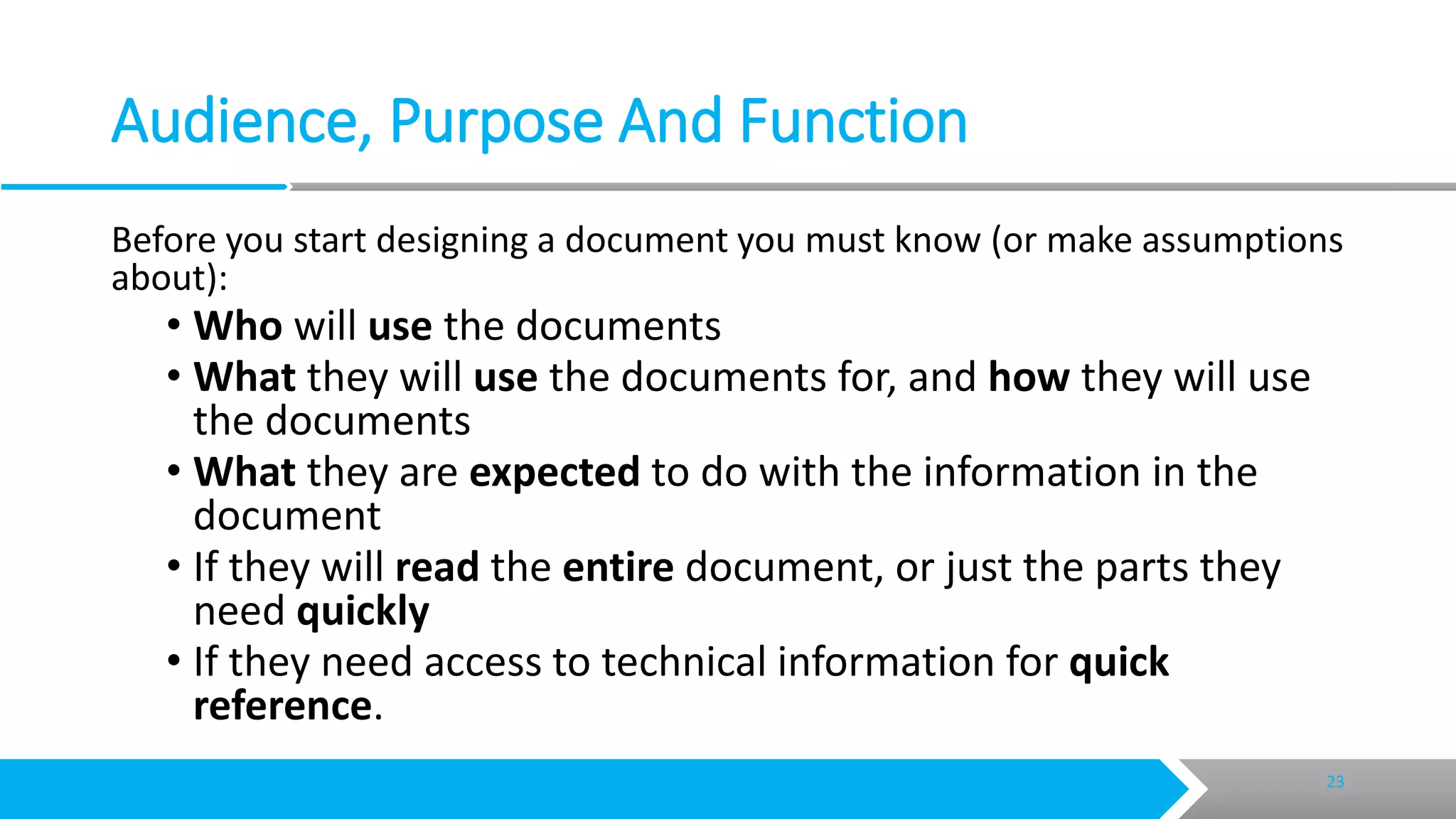 Creating technical documents