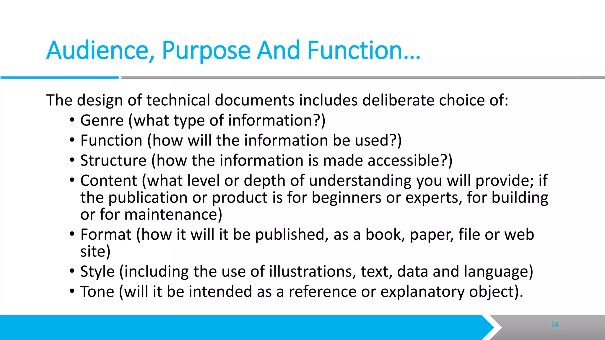 Creating technical documents