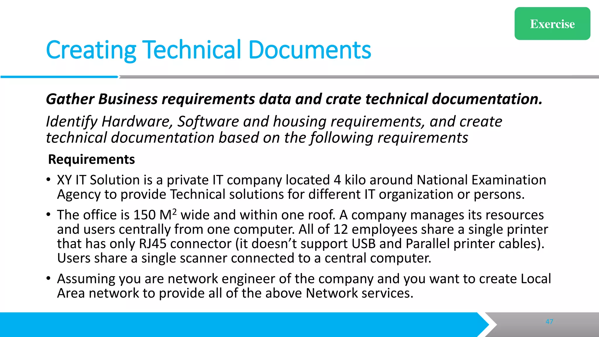 Creating technical documents