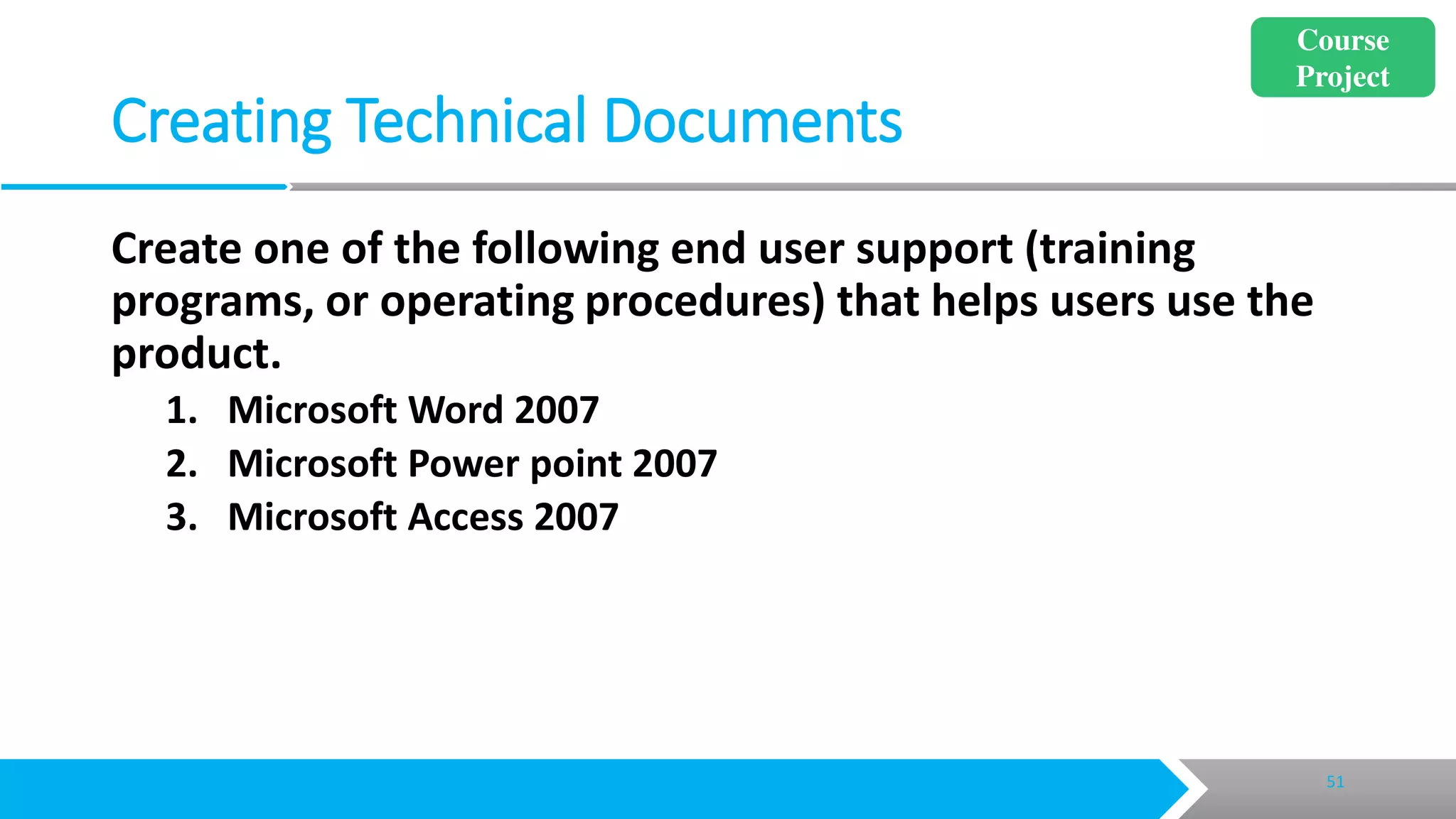 Creating technical documents