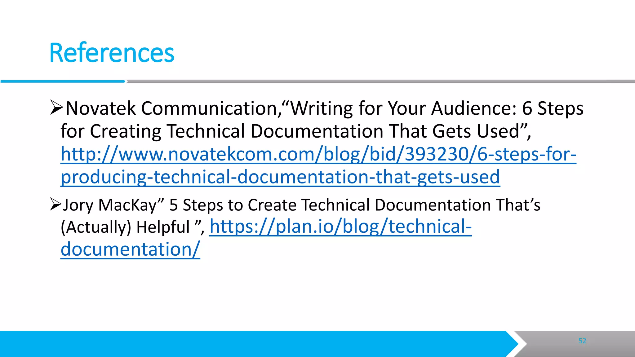 Creating technical documents