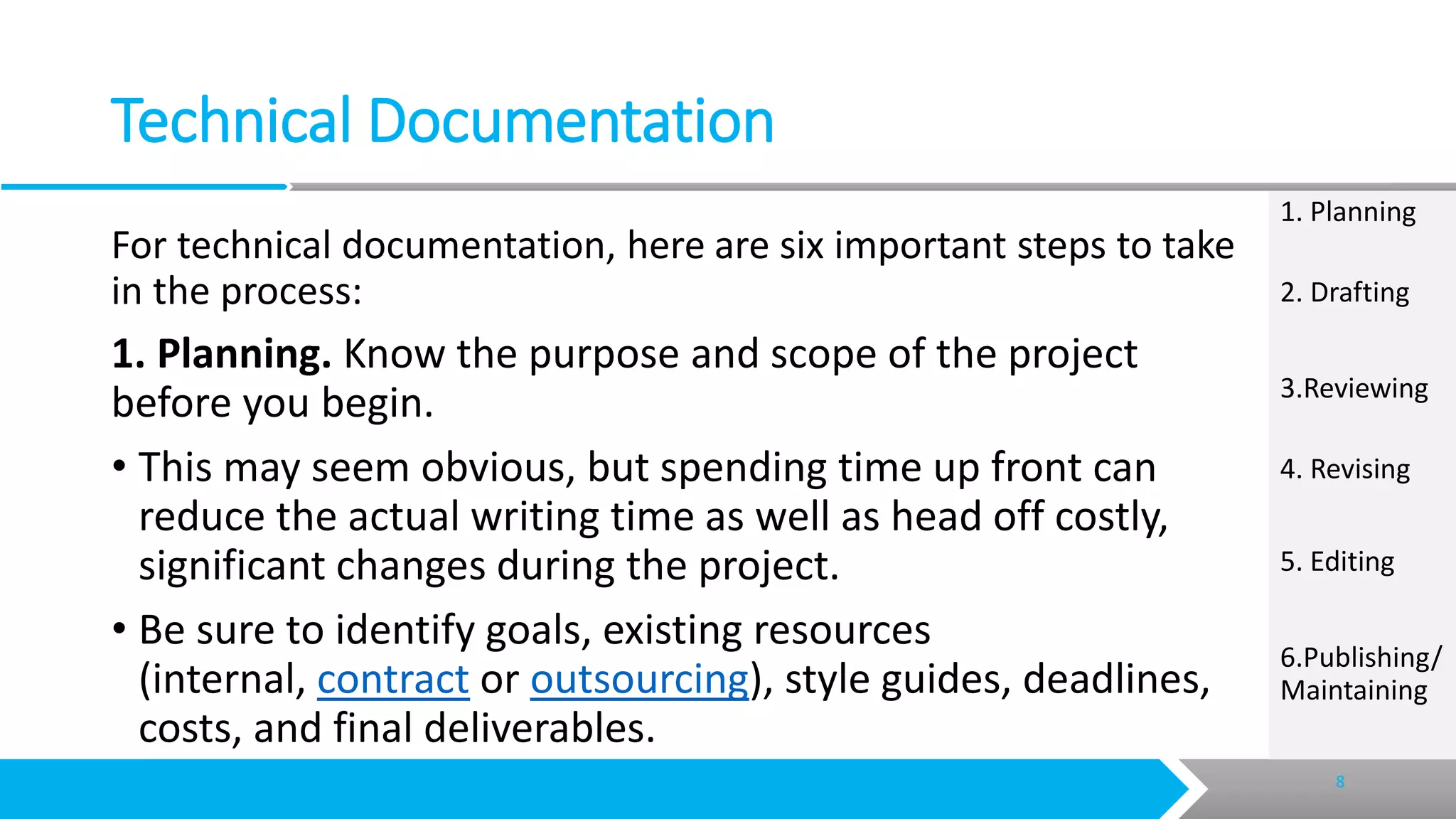 Creating technical documents