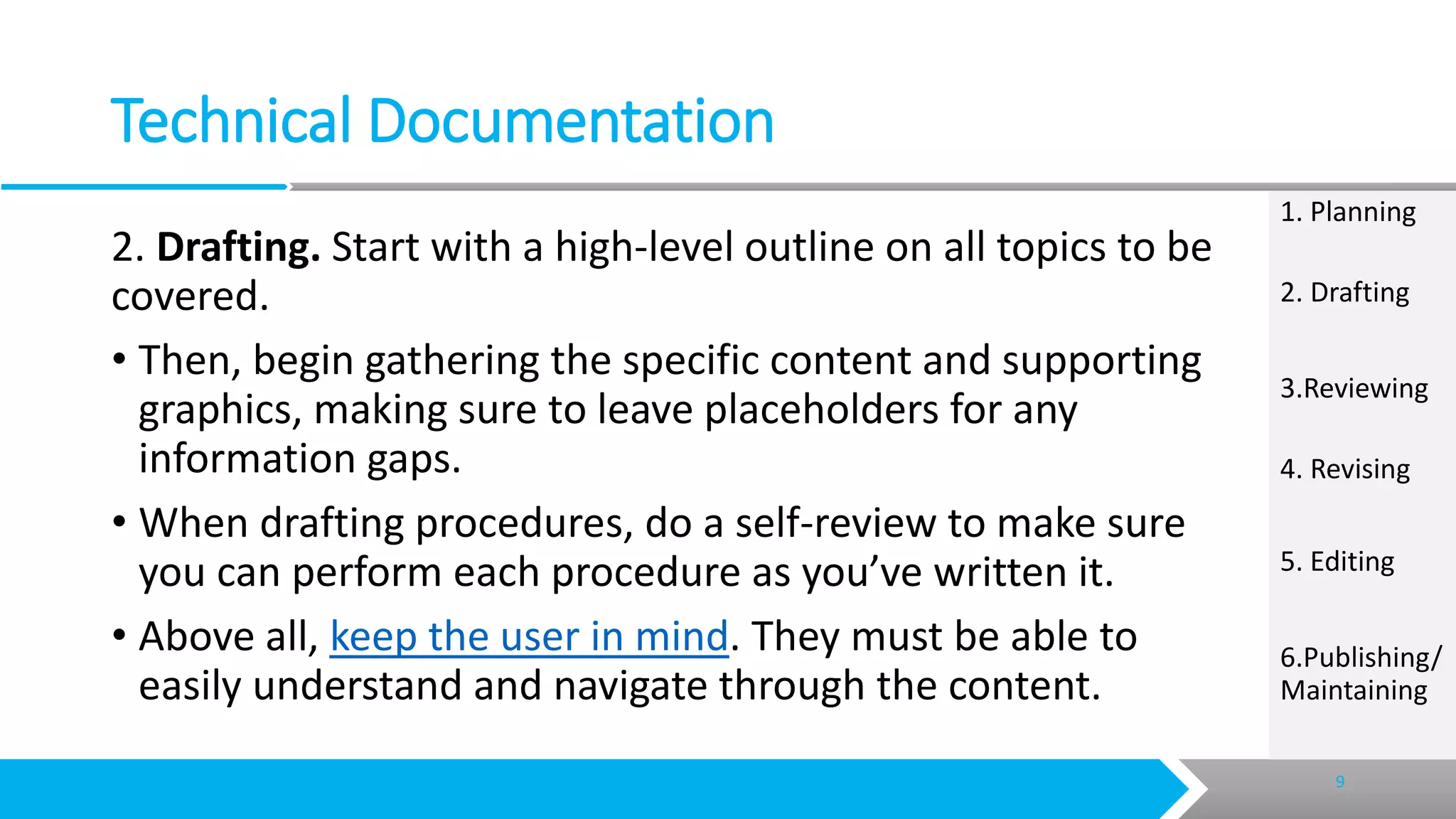 Creating technical documents
