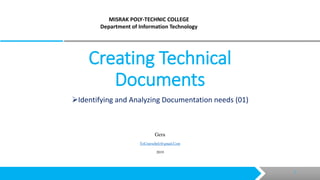 Creating technical documents