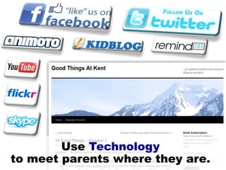 Use Technology
to meet parents where they are.
 