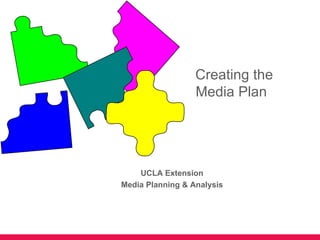   Creating the    Media Plan UCLA Extension Media Planning & Analysis 