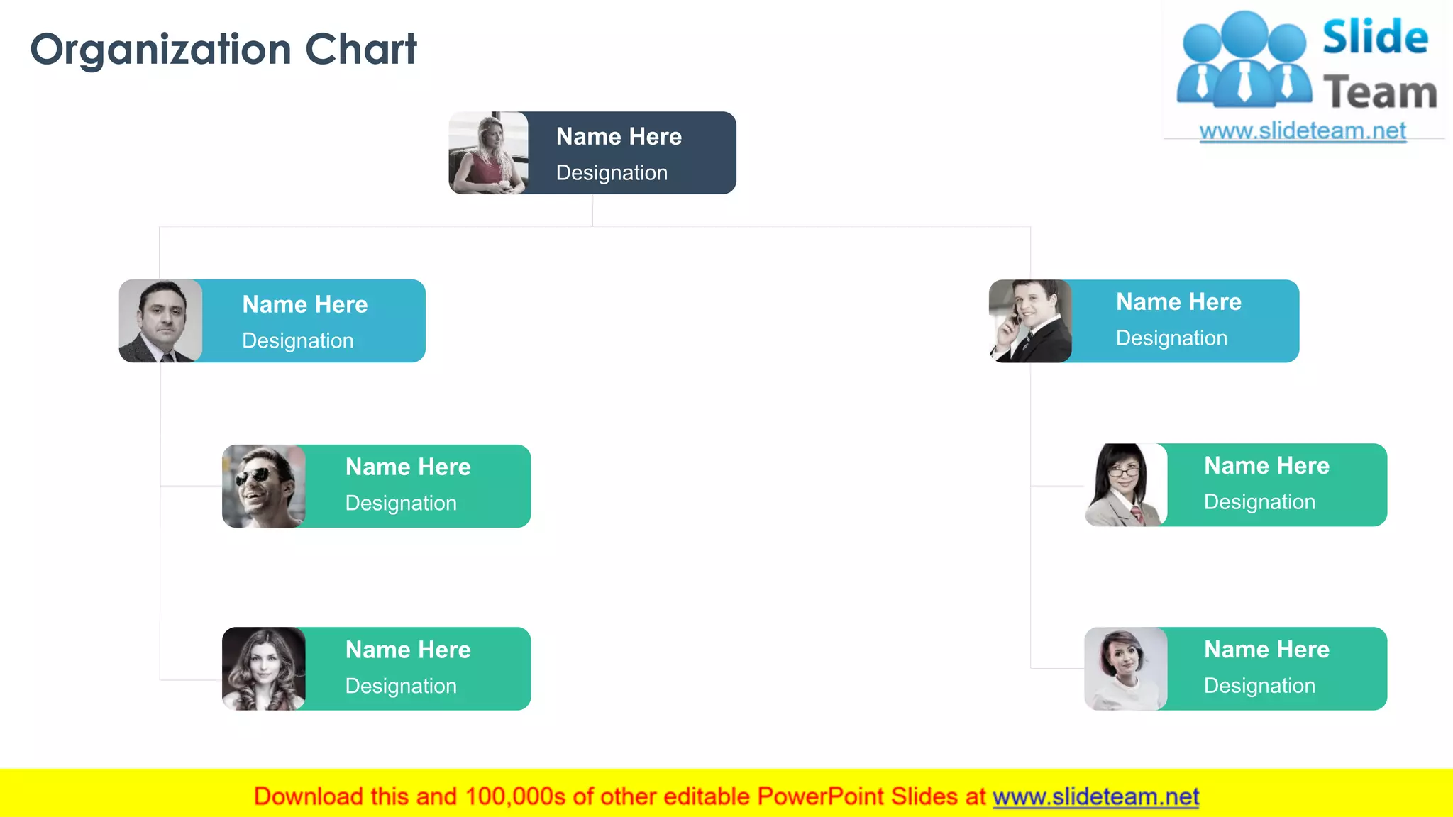 Name Here
Designation
Name Here
Designation
Name Here
Designation
Name Here
Designation
Name Here
Designation
Name Here
Designation
Name Here
Designation
Organization Chart
28This slide is 100% editable. Adapt it to your needs and capture your audience's attention.
 